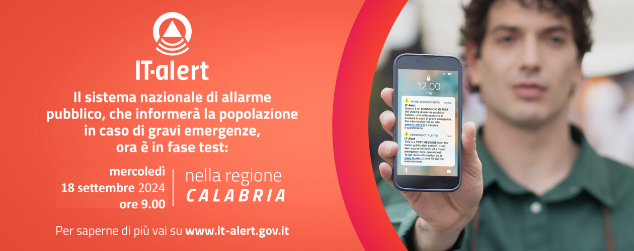 Al via It-alert, il sistema di allarme pubblico per le emergenze